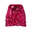 thumbnail image 4 of Abomasnow Sparkly Sequin Skirt for Women Summer Elastic Waist Glitter Mini Skirts Night Out Evening Party Cocktail Pencil Skirt, 4 of 9
