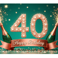 thumbnail image 3 of Luxury Design Happy Birthday Banner Glitter 40 Numeral Champagne Bottle for Adult Birthday Celebration Indoor Decoration Event Party, 3 of 6