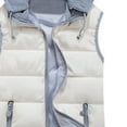 thumbnail image 5 of Homenesgenics Puffer Vest for Women Plus Size with Hood 10 Colors Fashion Women Winter Warm Coat Vest Wadded Jacket White M, 5 of 7
