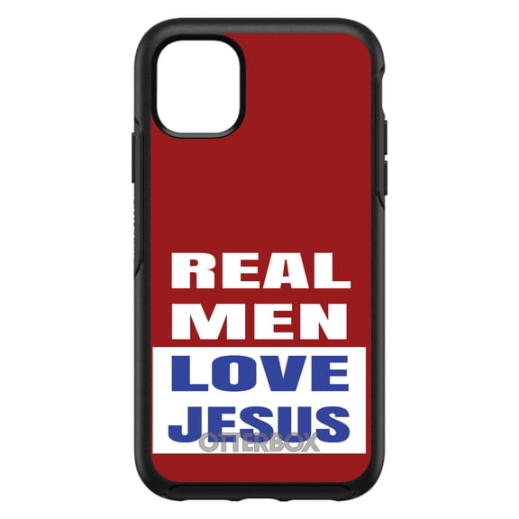 DistinctInk OtterBox Symmetry Custom Case for Apple iPhone 15 (6.1" Screen) - Show Your Love of Christ - Shockproof Protection