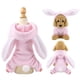 thumbnail image 2 of FELTECHELECTR Disfraz de mascota cálido de forro polar coral, adorable disfraz de orejas de conejo para cosplay de gato y perro (talla S), 2 of 6