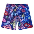 thumbnail image 2 of Toddler Boy Swimsuit Kids Boys Expression Print Beach Shorts Bathing Suits for Girls Purple 7-8 Years, 2 of 4