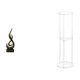 thumbnail image 1 of Escultura abstracta de resina con forma de llama, adorno de arte moderno para mueble de sala de estar y mesita de noche de acrílico transparente para, 1 of 8