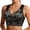 Black, variant on Women's Front Side Buckle Lace Edge Without Steel Ring Movement Seamless Gathering Adjustment Yoga Sleep Large Bra Small Bras, Size L