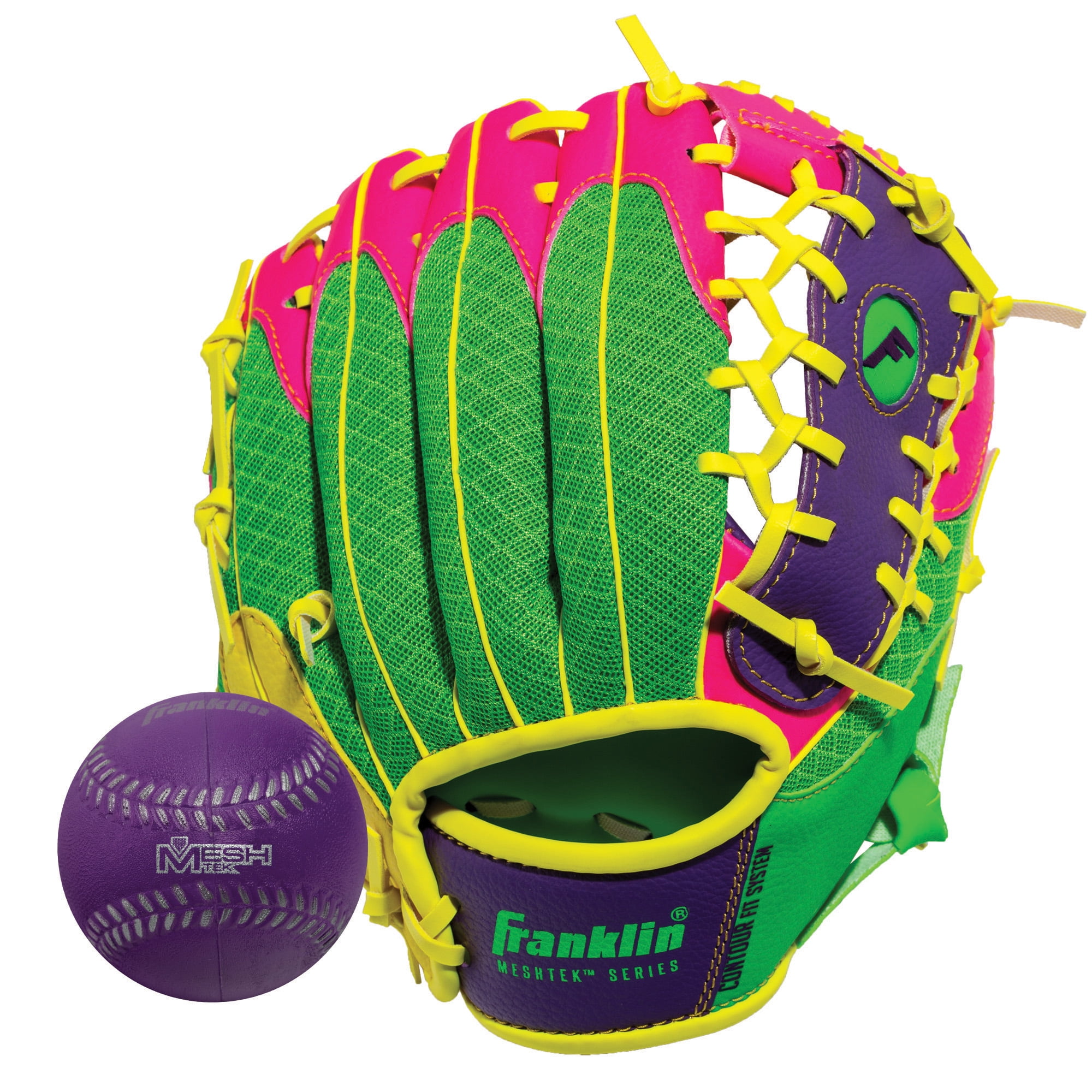 Franklin Sports Neo-Grip Teeball Glove With Ball Pink Right Hand Throw 9" NEW 