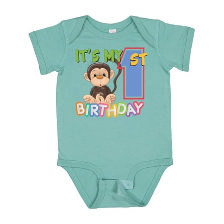 

Inktastic Monkey First Birthday Gift Baby Boy or Baby Girl Bodysuit