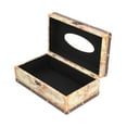 thumbnail image 2 of Tissue Holder, Composite Wood Leather Delicate Rounded Edges Napkin Storage Case Vintage  For Living Room For Kitchen, 2 of 8