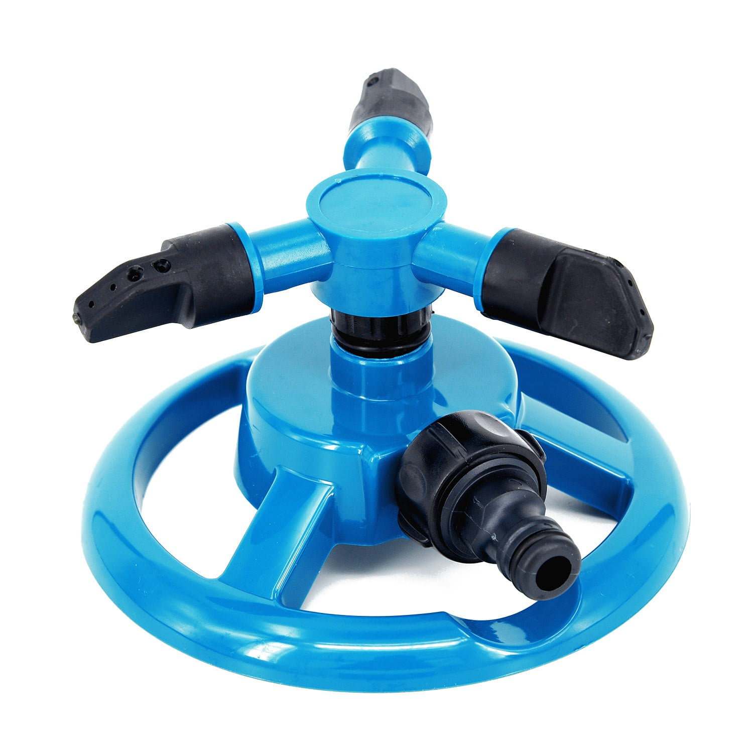 Circle Rotating Watering Sprinkler Irrigation Garden System 3 Nozzle Pipe Hose 