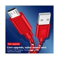 thumbnail image 4 of 200cm Portable Lightweight Fast Charging Micro USB Line Colored Braid Data Cable-Red 2M, 4 of 5
