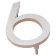 thumbnail image 1 of Montague Metal Products MHN-08-F-TE2-6 Solid Brushed Aluminum Modern Floating Address House Numbers, 8", Satin Nickel Powder Coated Antique Taupe Two-Tone Number 6, 1 of 7
