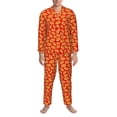thumbnail image 3 of Naloa A Big Hot Dog Men’s Pajamas Set - Long Sleeve Button Down Sleep Shirt and Pajama Bottoms Sleepwear Set-Small, 3 of 7