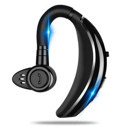 TSV Wireless Bluetooth Headset, Handsfree Earpiece V4.1 12 Hours Talk Time Stereo Noise Cancelling Headphone with Mic for Cell Phone, Skype, Truck Driver,