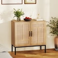 thumbnail image 2 of Gymax Armoire de Rangement en Rotin avec Buffet à 2 Portes et Tablette Réglable à 3 Positions, 2 of 10