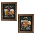 thumbnail image 1 of Gango Home Decor Casual Beer O Clock I & Beer O Clock II by Wellington Studio (Ready to Hang); Two 11x14in Gold Trim Framed Prints, 1 of 5