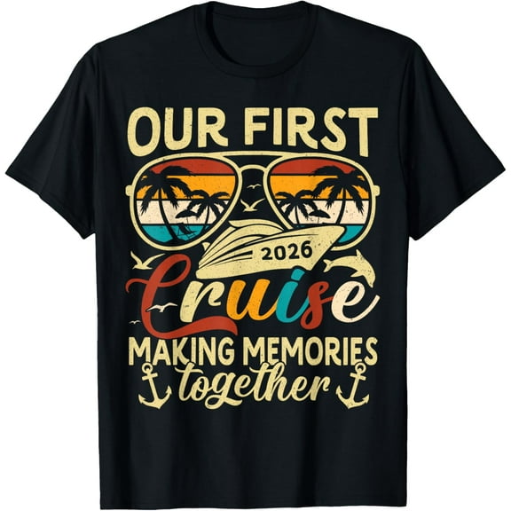Our First Cruise 2026 Together Family Trip Matching Couples T-Shirt Shirts