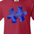 thumbnail image 4 of Inktastic Autism Awareness Be Kind Dark Blue Puzzle Piece Youth T-Shirt, 4 of 5