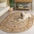 thumbnail image 3 of SAFAVIEH Antiquity Toireasa Oriental Wool Area Rug, Ivory, 4'6" x 6'6" Oval, 3 of 12
