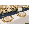 thumbnail image 4 of Your Chair Covers - 14 x 108 Inch Crinkle Taffeta Table Runner Navy Blue, 4 of 6