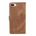 thumbnail image 6 of Feishell for iPhone 7 Plus/8 Plus Wallet Case with Wrist Strap, [Butterflies & Orchid Embossed] Premium PU Leather Magnetic Clasp Cover with Card Slots Kickstand Flip Phone Case for Women Men,Brown, 6 of 7