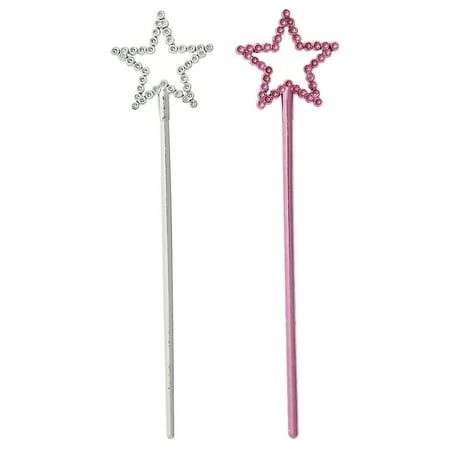 Mini Plastic Star Princess Fairy Wands, 8ct