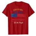 thumbnail image 4 of MAIHAN 250th Anniversary USA Shirt Patriotic American Flag Shirts for Women Men 1776-2026 Short Sleeve Tee Unisex(StyleB,Red,XL), 4 of 5