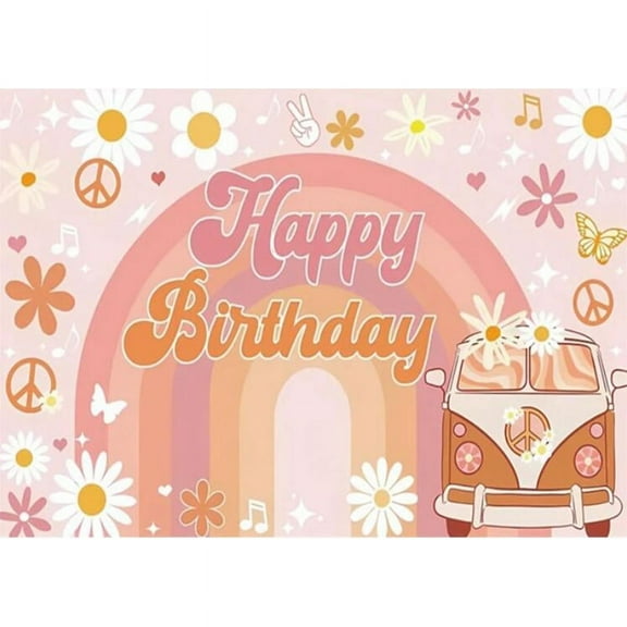 Boho Daisy Girl 1st Birthday Photography Backdrop Peace Love Newborn Background Baby Shower Party r Studio Props