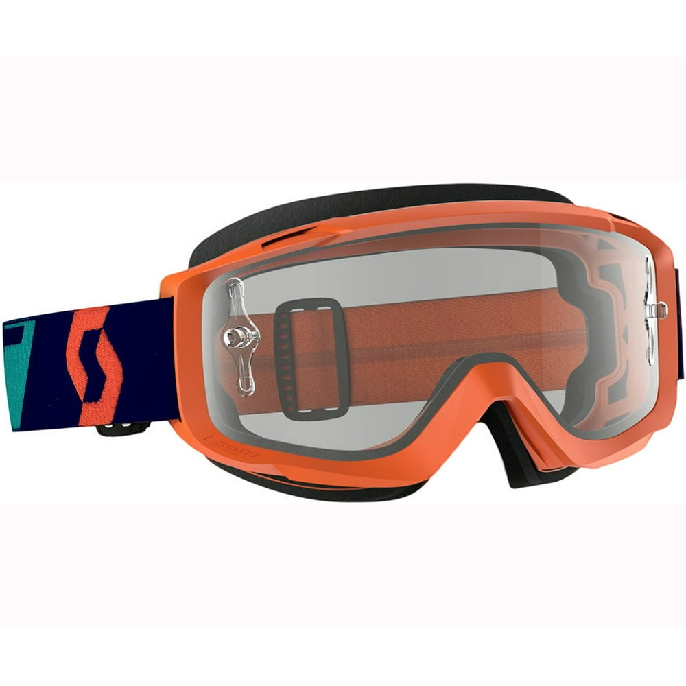 Scott Split OTG MX Offroad Goggles Orange/Blue w/Clear Lens