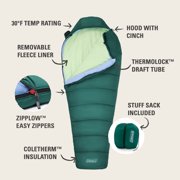 Coleman Cozy 30°F Sleeping Bag with Integrated Liner