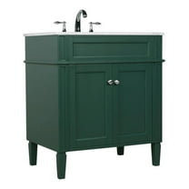 Elegant Kitchen and Bath 30 inch Single bathroom vanity in green