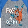 thumbnail image 3 of Dr. Seuss - Fox In Sox Cover  - Toddler & Youth Girls Raglan Graphic T-Shirt, 3 of 5