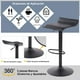thumbnail image 5 of Set de 2 Bancos para Barra HOMEMAKE FURNITURE Todo Negro Altura Ajustable Giratorio 360, 5 of 6
