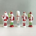 thumbnail image 6 of 5 Pack Wooden Nutcracker Figure Ornaments, Wood Soldiers Set for Christmas Tree, Xmas Holiday Decorations, 5 inches, 6 of 7