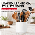 thumbnail image 2 of Cooler Kitchen Rotating Utensil Holder, Extra Large, Weighted No-Tip Base, Removable Divider, White, 2 of 9
