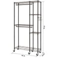 thumbnail image 5 of TRINITY 41x14x76 Rolling Closet Organizer - Dark Bronze, 5 of 8
