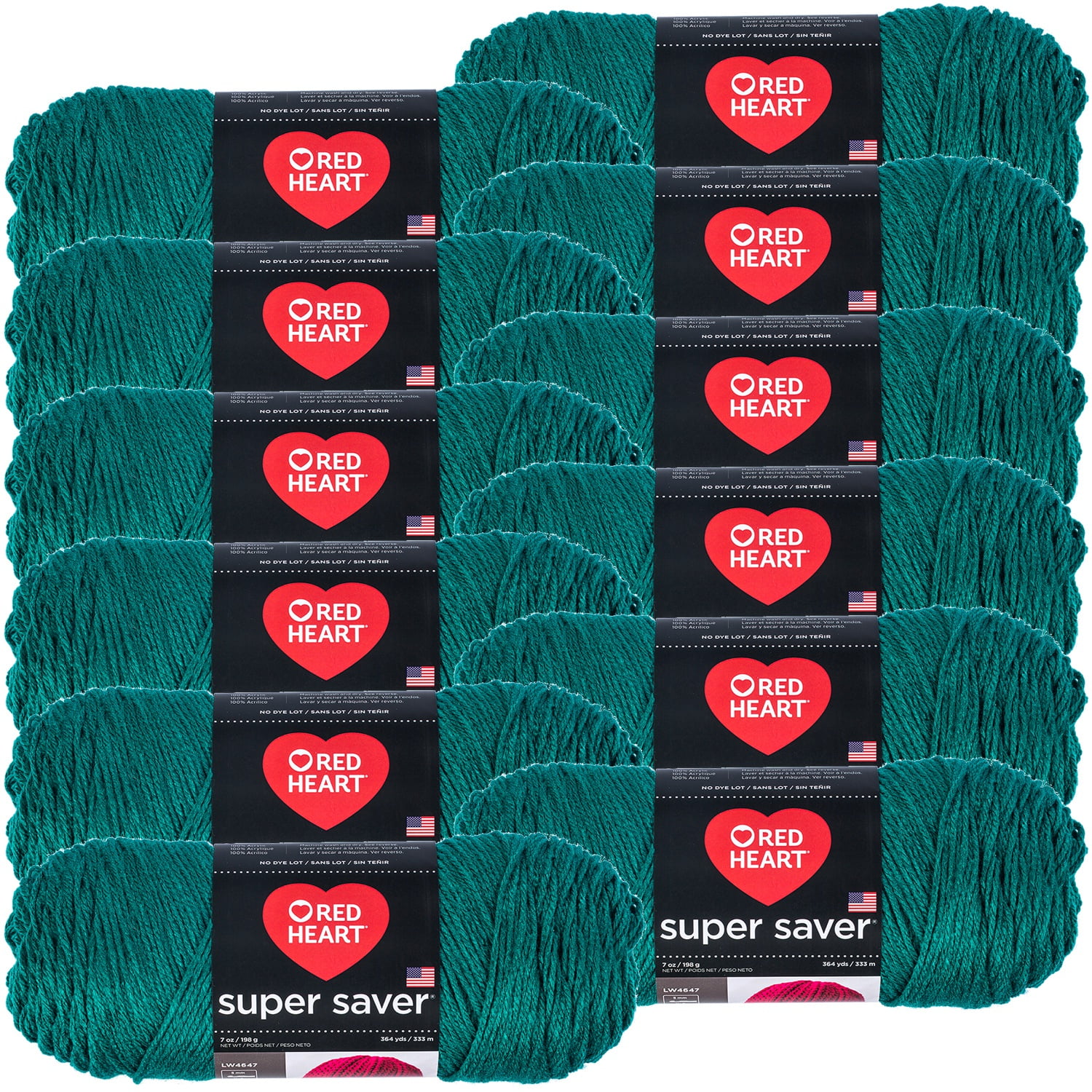 Red Heart Super Saver Yarn 12/PkDark Jade