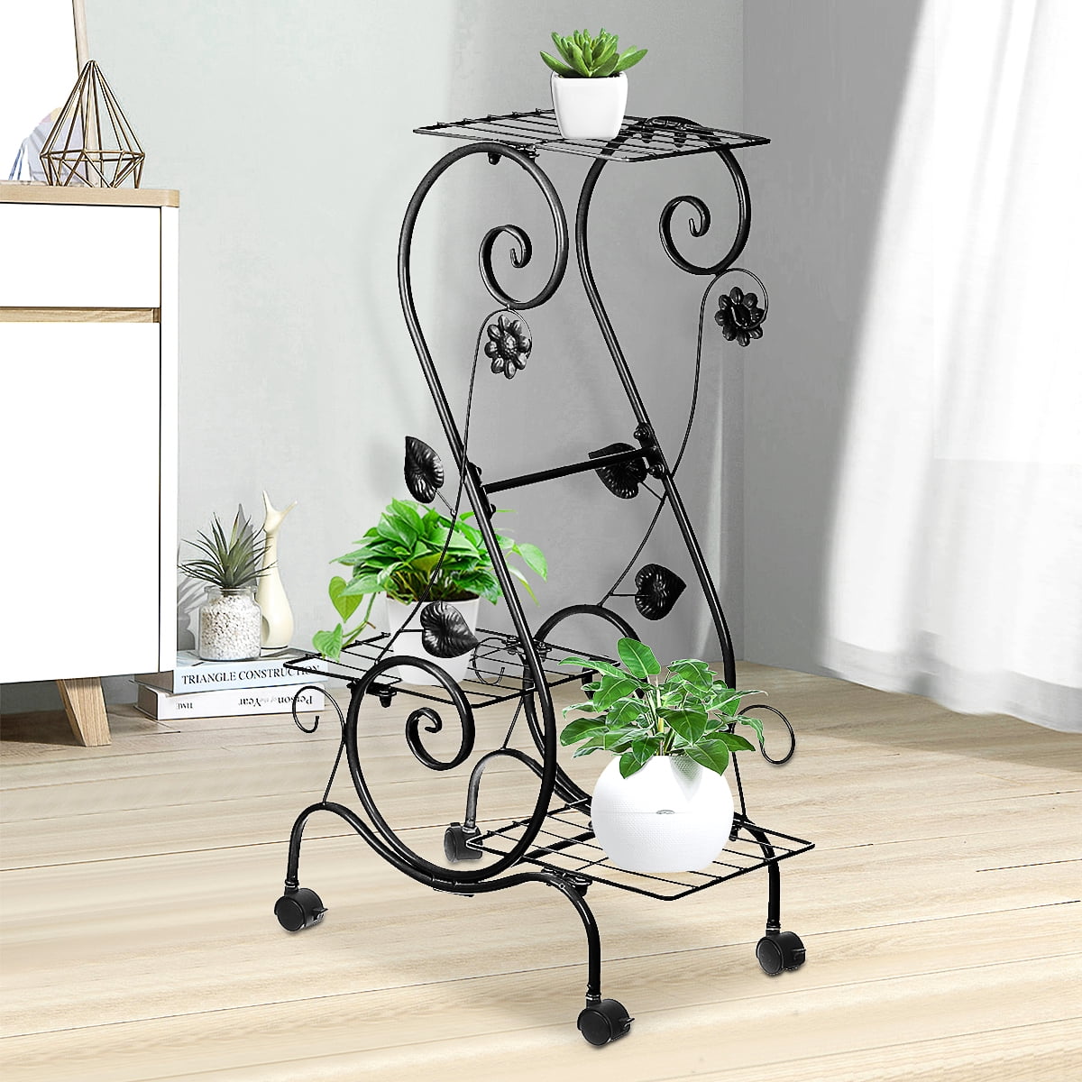 3 Tier Plant Stand &amp; Flower Pot Plant Holder Display Rack