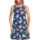 thumbnail image 1 of Disketp Colorful Cartoon Shark para Vestido sin Mangas para Mujeres, Vestidos de Verano para Mujeres, Casual y Holgado para la Playa, 1 of 7