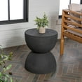 thumbnail image 3 of Greta 18" Mid-Century Modern Drum Accent Table , Black, 3 of 9