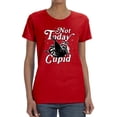 thumbnail image 2 of Wild Bobby Not Today Cupid Cute Funny Trash Panda Meme Valentine's Day Women Graphic Tee, 2 of 6