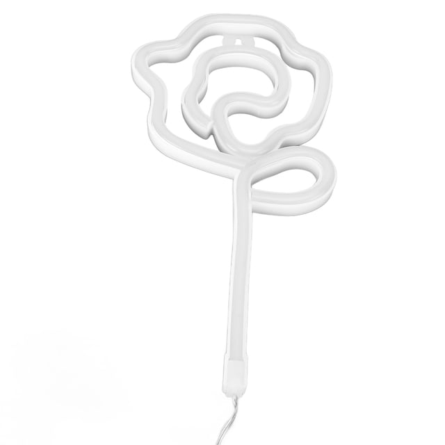 Luz de neón Jadeshay con forma de rosa LED 28 cm 15 cm 1,5 cm IP45