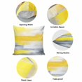 thumbnail image 6 of Yellow Grey Ombre Pillow Covers 16x16 Inch, Oil Painting Modern Abstract Art Linen Pillowcase with Invisible Zipper, Decorative Throw Pillow Covers Cushion Case for Couch Sofa Bed Living Room, 6 of 9