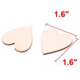 thumbnail image 2 of 100Pcs Cortes De Bricolaje Beige Para Boda Amor De Madera En Forma De Corazón Decoración Artesanal Unique Bargains madera artesanal sin terminar, 2 of 3
