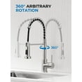 thumbnail image 6 of Kitchen Sink Faucet, Kitchen Faucets with Pull Down Sprayer Stainless  Single Handle Single Hole Brushed Nickel Commercial Industrial Spring  Laundry Farmhouse Kitchen Faucet, 6 of 6