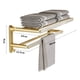 thumbnail image 2 of Toallero plegable de pared con doble barra, de aluminio dorado., 2 of 4
