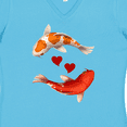thumbnail image 4 of Inktastic Koi Carp Fish Japanese Women's V-Neck T-Shirt, 4 of 5