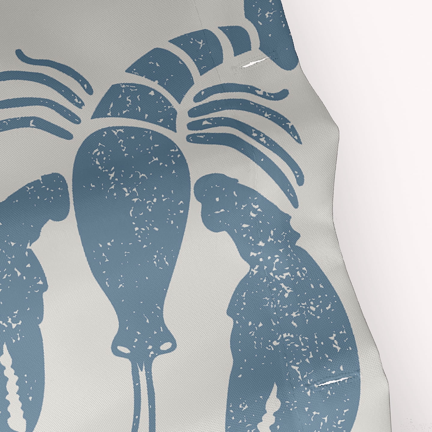 Simply Daisy Lobster Fest/Lobster Pattern Dusty Smoke 70" W x 73" H Polyester Shower Curtain