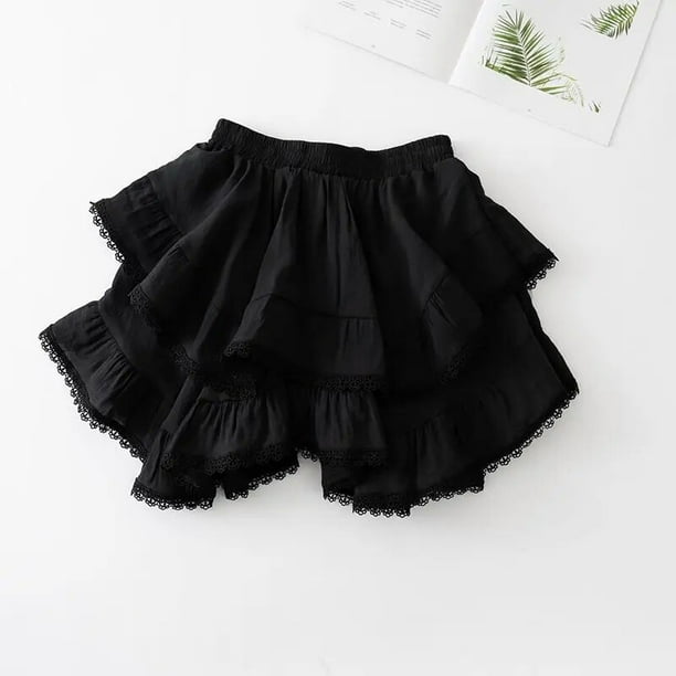 Black ruffle skirt japanese discount