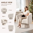 thumbnail image 3 of Korser 360° Swivel Accent Chair with Velvet Upholstered Swivel Barrel Chairs for Living Room, Bedroom,Beige, 3 of 8