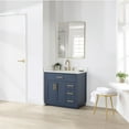 thumbnail image 3 of Gavino 36" Wood Vanity in Royal Blue with Composite Stone Top and Mirror, 3 of 12