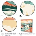 thumbnail image 3 of Designart "Polar Bear Whispers in the Mountains I" Animals Wall Art - Modern Green Bear Entryway Wall Art Print, 3 of 6
